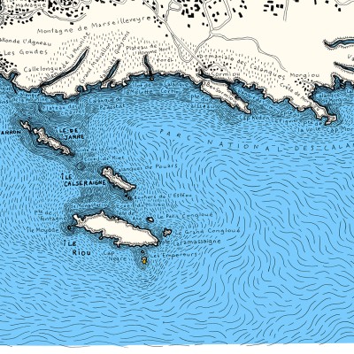 Les îles de Marseille, 50*40 cm