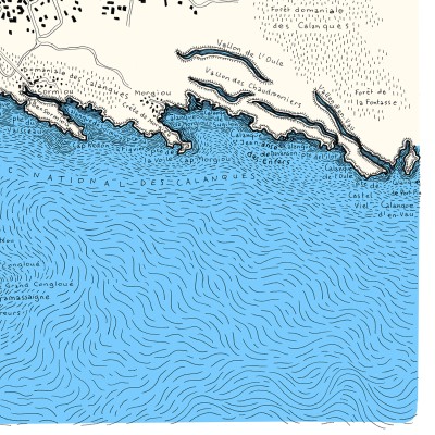 Les îles de Marseille, 50*40 cm