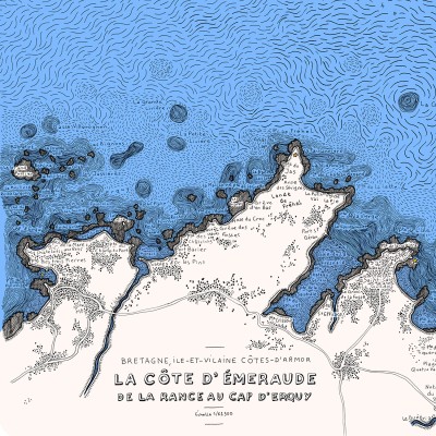 La côte d'Émeraude 50*70 cm