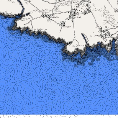 L'île de Groix, série du Ponant, 70*50 cm