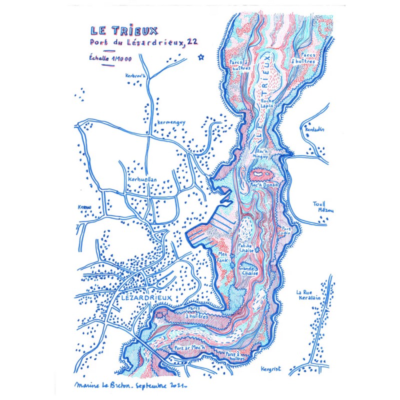 1 carte postale numérotée, 3 différentes, 12*17 cm