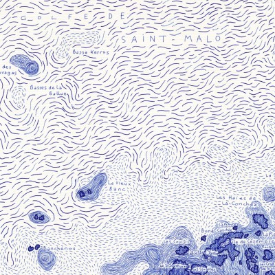 La côte d'Émeraude 60*40 cm, monochrome