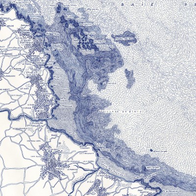 La baie de St Brieuc 70*50 cm, monochrome