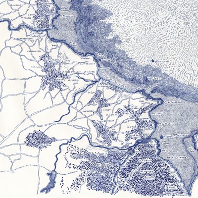 La baie de St Brieuc 70*50 cm, monochrome