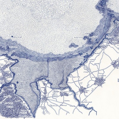 La baie de St Brieuc 70*50 cm, monochrome