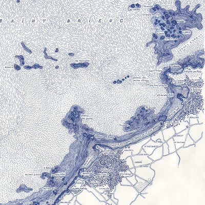 La baie de St Brieuc 70*50 cm, monochrome