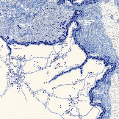 La côte du Goëlo 50*40 cm, monochrome