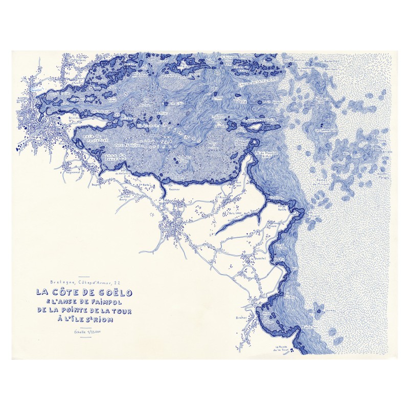 La côte du Goëlo 50*40 cm, monochrome