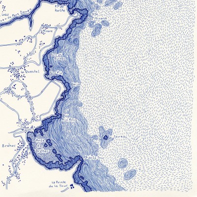 La côte du Goëlo 50*40 cm, monochrome