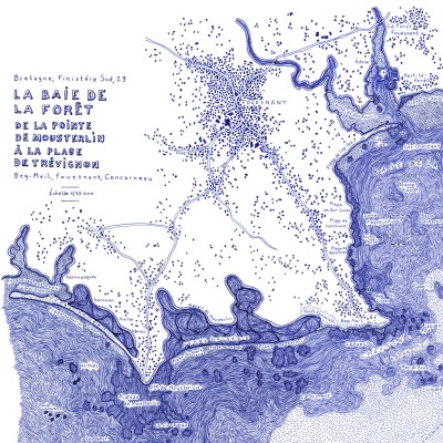 La baie de la Forêt 70*50 cm, monochrome