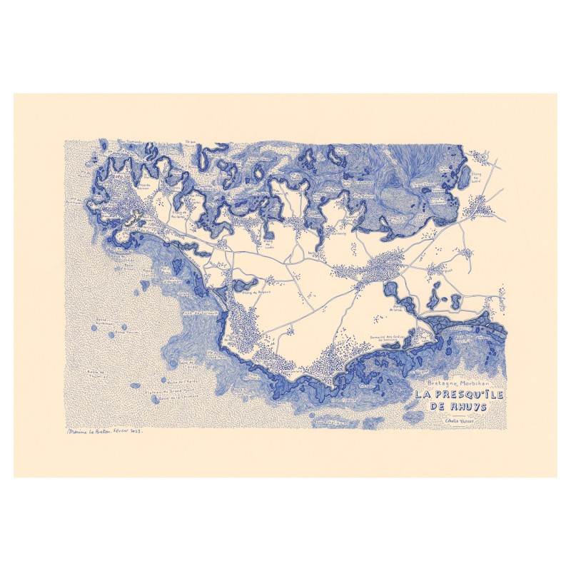 La presqu'île de Rhuys, 59,4*42 cm (A2), monochrome