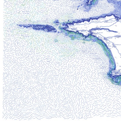 Le Finistère, en monochrome, 50*70 cm