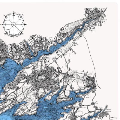 Brest-Crozon-Douarnenez, 70*100 cm