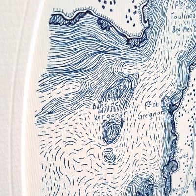 L'île aux Moines, série "les Elliptiques", 40*50 cm